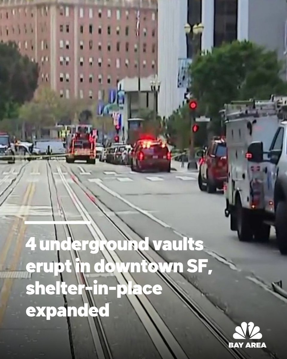 A shelter-in-place order was expanded after four underground vaults erupted in downtown San Francisco, according to the San Francisco Fire Department