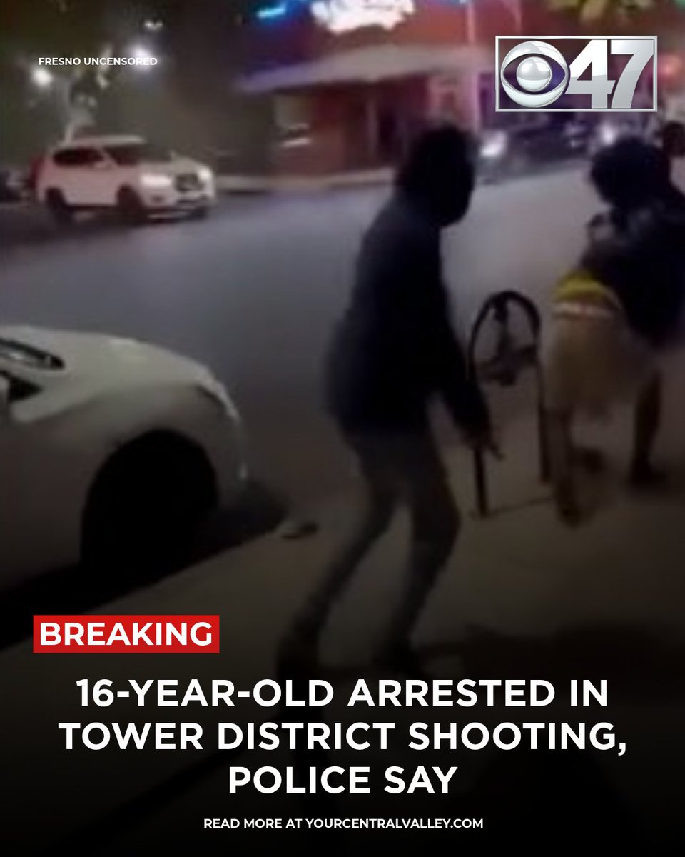 The Fresno Police Department announced Monday that they have arrested a 16-year-old from Fowler in the shooting of two people in the Tower District