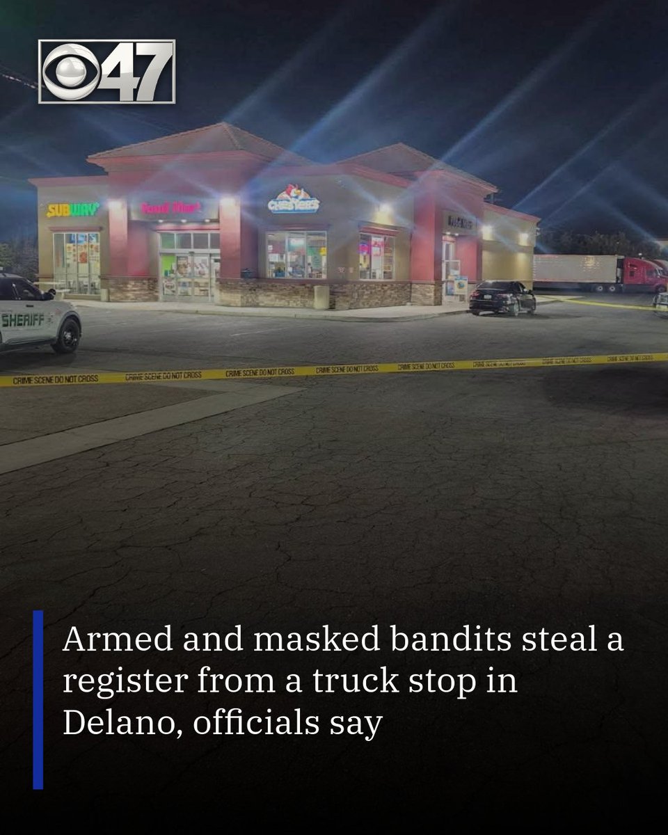 Two of these men were armed with guns, and they stole an entire cash register from the business