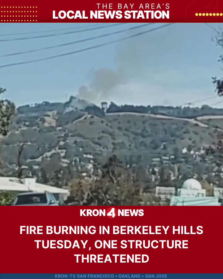 Fire burning in Berkeley Hills Tuesday, one structure threatened